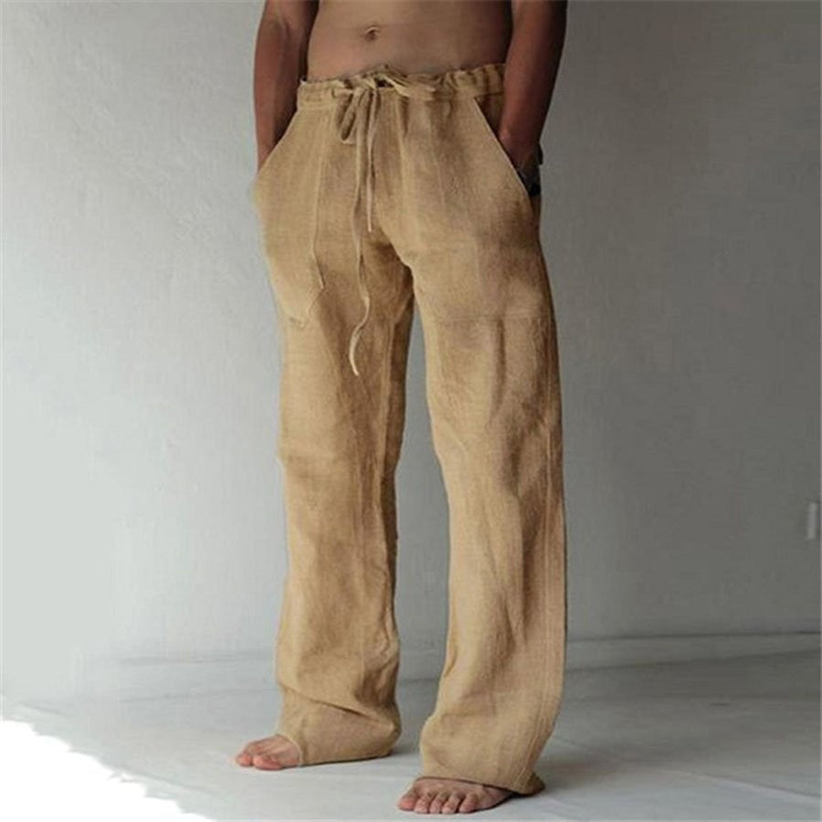 Anton - Casual solid linen pants