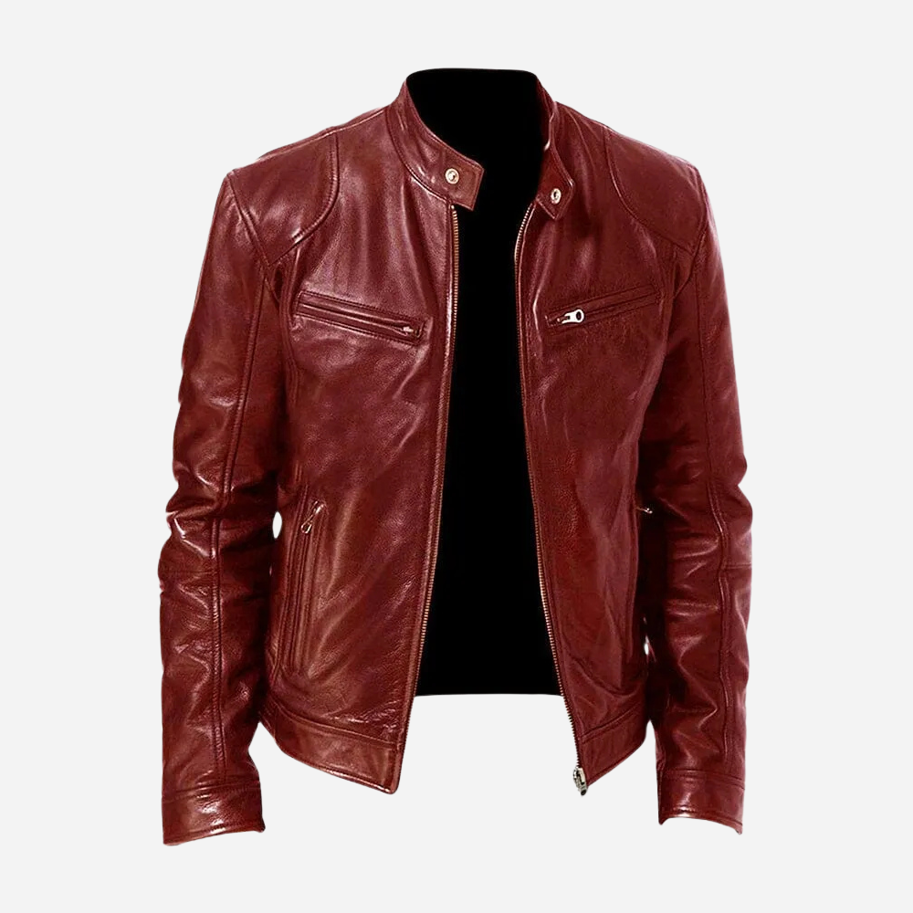 Dominic - A fitted and relaxed leather jacket for men