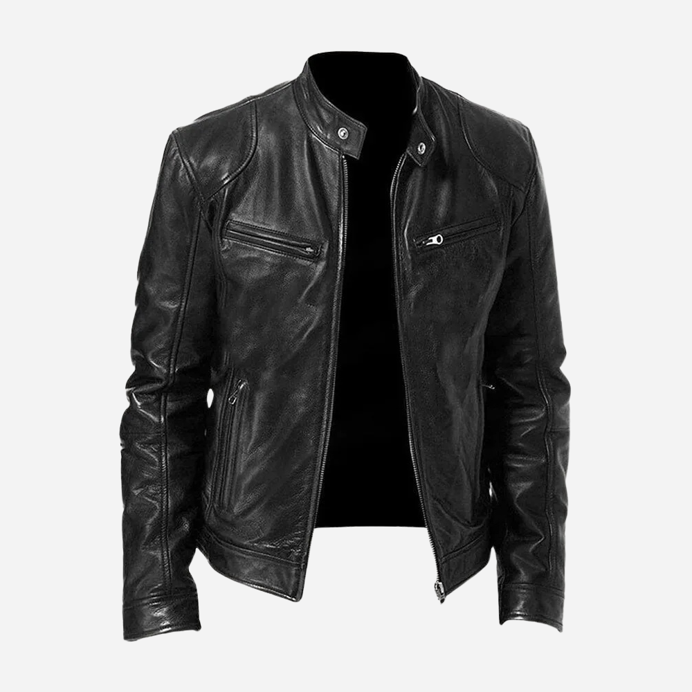 Dominic - A fitted and relaxed leather jacket for men