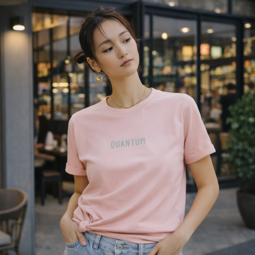 Pink Cotton Crewneck T-Shirt