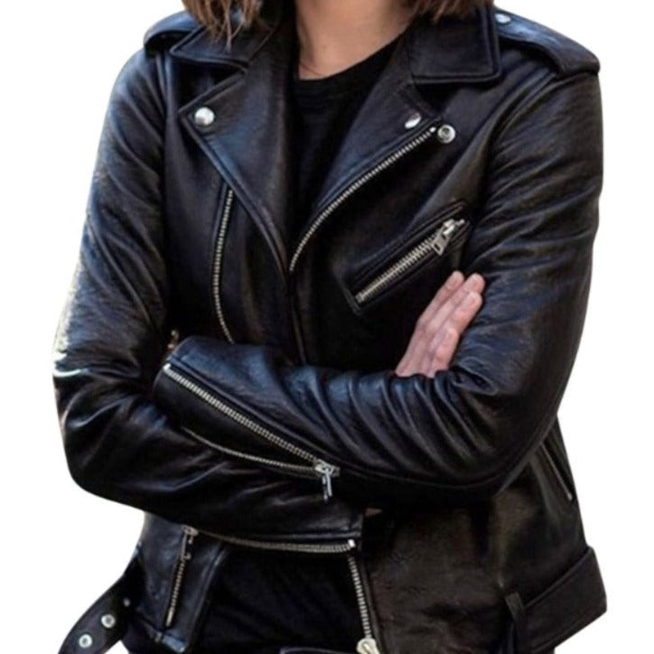 Waleria - Leather Jacket, Slim Design