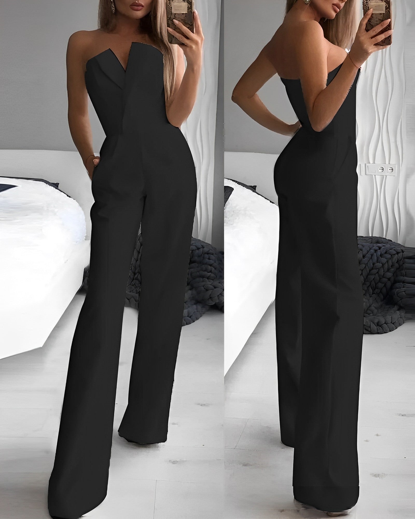 Blaire - Summer Sleeveless Jumpsuit with V-Neck