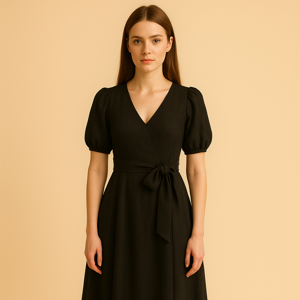 Eiramode | Women – Wrap Dress – Tie Waist – Timeless Elegance