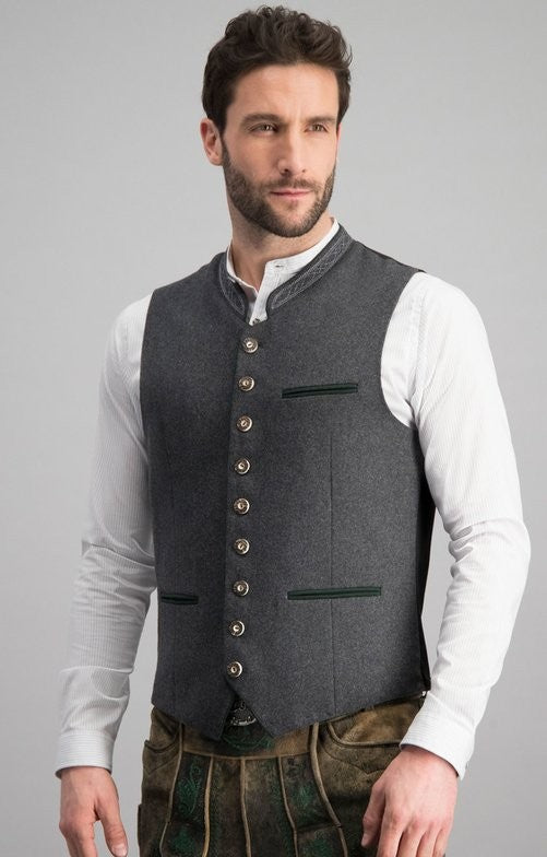 Olaf - Classic grey men's vest elegant traditional